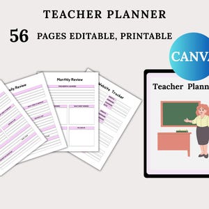 Personalized Teacher Planner | Academic Year Organizer | Lesson Plans & Calendars | Customizable Teaching Schedule"