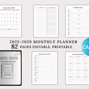 2025-2029 Monthly Planner | 5-Year Calendar Organizer | Goal Setting & Time Management | Effective Planning Solution&quot;