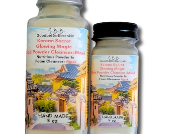 Korean Secret Glowing Magic Rice powder to foam Cleanser+Mask 4oz 8oz