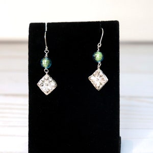 Merano Glass Beads With Fine Silver Hook Earrings