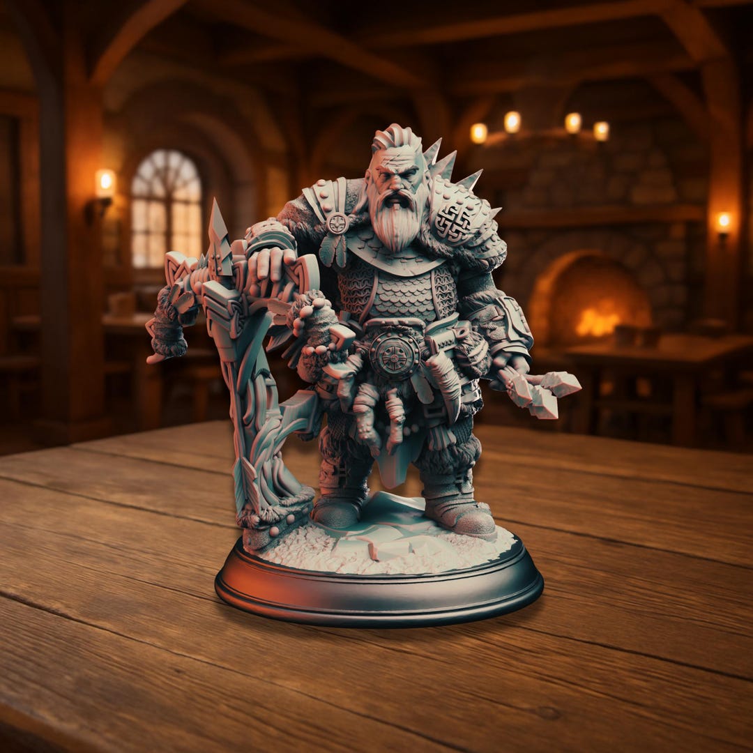 Dnd Ranger Mini Dwarf Ranger Dnd Miniature 3D Print for Painting, Dungeons and Dragons ...