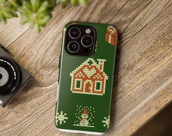 クリスマスセーター柄スマホケース：冬のホリデーアクセサリー