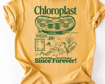 Chloroplast Vintage Shirt | Retro Biology Graphic Tee | Geek Lab Humor Top | 90s Academic Cell Diagram Shirt | Plant Cell T-Shirt