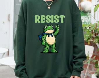 Portland Frog Protest Sweatshirt | Anti ICE Shirt | FDT Shirt | Resistance Tee | I Stand With Frog Shirt | No Kings Day Sweatshirt