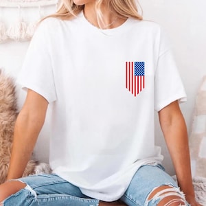 4th of July American Flag Shirt | Happy independence Day  | America Shirt | USA Flag Shirt | Patriotic Shirt | Red White and Blue