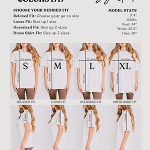 Comfort Colors size and fit guide