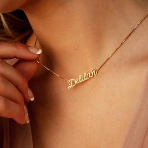 Personalized Hebrew Name Necklace - Nameplate Bar Pendant