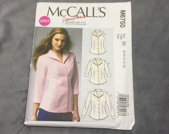 Sewing Pattern, McCalls M6750, Womans Vest and Shirts