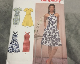 Simplicity Sewing Pattern 8594, Size 18 - 24, Womens Dress