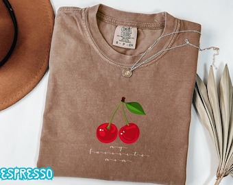 Cherry Mom Shirt | Fruit Graphic Tee | Summer Retro T-Shirt | Mother’s Day Gift | Cute Cherry Top | Comfort Colors Garment Dyed Tee
