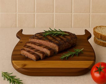 Handmade Solid Walnut Cutting Board with Ergonomic Handles | Premium Wooden Cheese & Serving Board | Natural Kitchen Gift