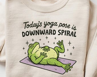 Today's Yoga Pose Is Downward Spiral Sweatshirt, Yoga Shirt, Funny Possum Shirt, Yoga Teacher Gift, Funny Gym Shirt, Workout Tee