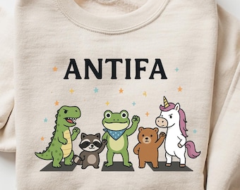 ANTIFA: Inflatable Costume Portland Frog shirt, Abolish ICE Anti Fascism Protest T-shirt, Antifa Sweatshirt, Antifa Frog And Rabbit Shirt