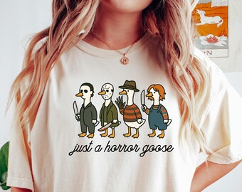 Just a Spooky Goose Halloween Shirt, Funny Halloween Goose Shirt, Goose in Halloween Costumes Shirt, Cute Horror Shirt, Spooky Goose Shirt