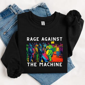 Rage Against The Machine Sweatshirt - Portland Frog Protest - Anti Fascism - Anti Trump Shirt - Protest Meme - Activist Sweatshirt bild 6