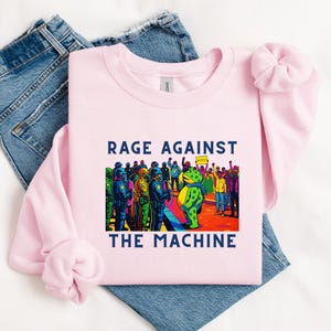 Rage Against The Machine Sweatshirt - Portland Frog Protest - Anti Fascism - Anti Trump Shirt - Protest Meme - Activist Sweatshirt bild 5