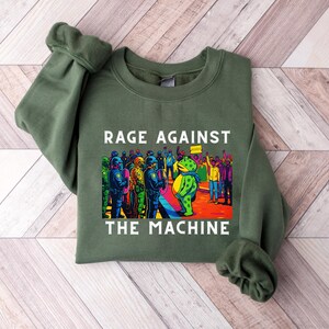 Rage Against The Machine Sweatshirt - Portland Frog Protest - Anti Fascism - Anti Trump Shirt - Protest Meme - Activist Sweatshirt bild 2