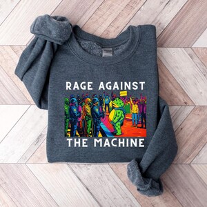 Rage Against The Machine Sweatshirt - Portland Frog Protest - Anti Fascism - Anti Trump Shirt - Protest Meme - Activist Sweatshirt bild 3