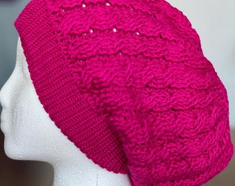 Dual Cable Knit Beanie Crochet Pattern: Beginner-Friendly PDF