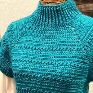 Colorado Sweater Dress Crochet Pattern | Women’s Fitted Short Sleeve Dress | PDF Digital Download | Sizes XS–3XL | Fall Winter Crochet Dress