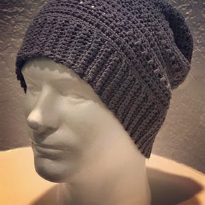 Aspen Slouchy Beanie Crochet Pattern/Unisex Slouchy Beanie/Men&#39;s Beanie/Women&#39;s Beanie