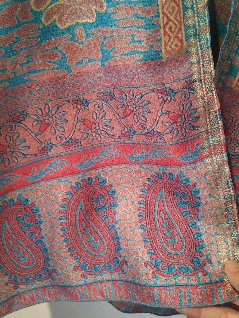 One of a kind Floral print Kimono Jacket 49.00 Unique Border print