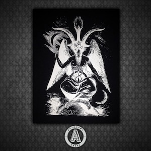 Baphomet Sabbatic Goat - Black Canvas Patch
