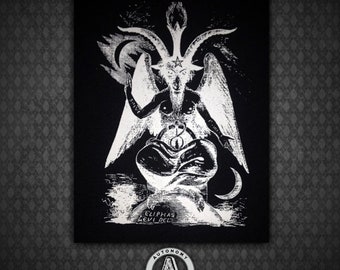 Baphomet Sabbatic Goat - Black Canvas Patch