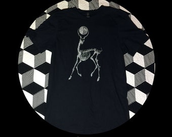 Deer Moon Skeleton T-Shirt