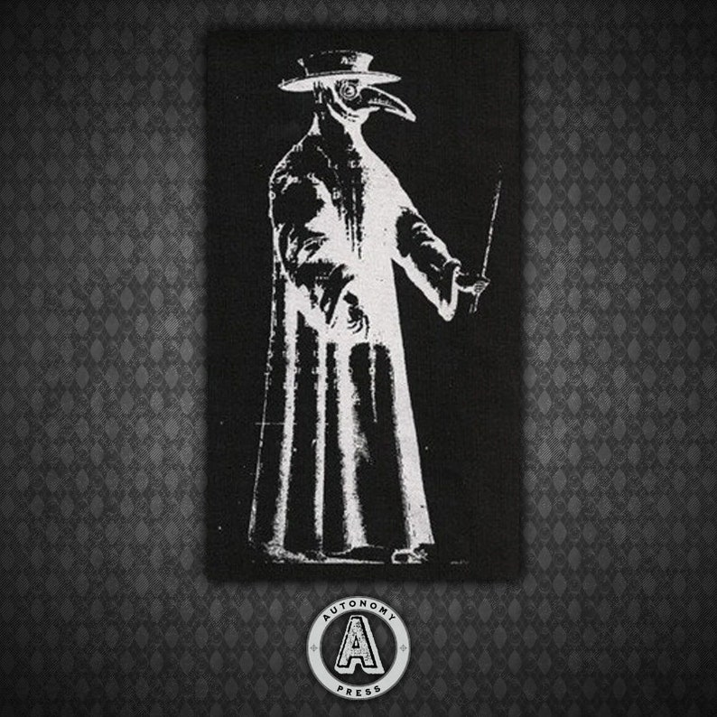 Plague Doctor Black Canvas Patch image 1