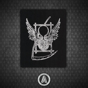 Death Hourglass - Black Canvas Patch