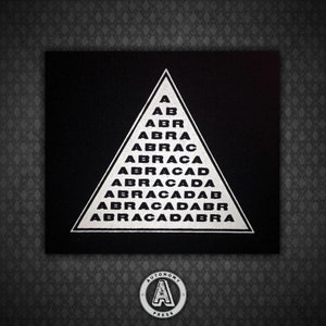 ABRACADABRA Magic Triangle - Black Canvas Patch