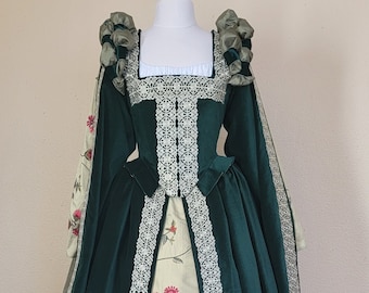 Velvet and Silk Elizabethan Renaissance Gown