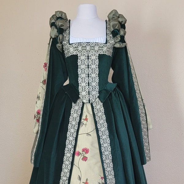 Velvet and Silk Elizabethan Renaissance Gown