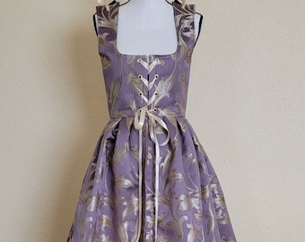 Damask Renaissance Dress in Purple and Gold