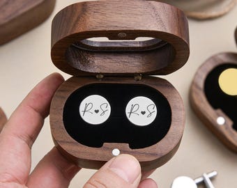Custom Groomsmen Cufflinks Set, Groomsmen Gifts, Wedding Gift for Groom, Groomsman Proposal Gift, Engraved Gift for Him, Wedding Gifts