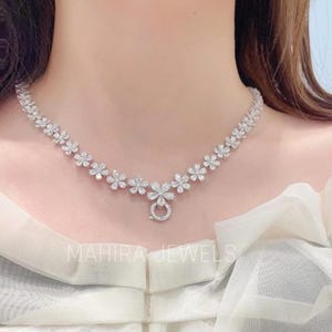 Lab Grown Diamond Tennis Necklace, Tennis Necklace , Graduated Tennis Necklace Lab Diamond , Bridal Necklace , Bridal Jewelry, Gift For Wife