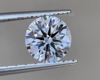 1-5 Carat Round Brilliant Lab Grown Diamond, Loose Round Diamond, 1CT 2CT 3CT 4CT 5CT Diamond, Custom Engagement Ring Stone