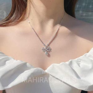 Lab Grown Diamond Designer Necklace Bridal Necklace Graduated Necklace Lab Diamond ,Bridal Necklace Bridal Jewelry Gift For Wife\Girl Friend