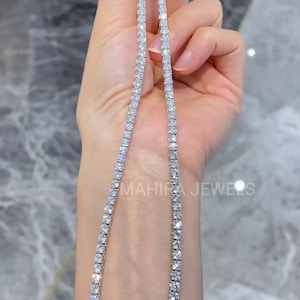 Lab Grown Diamond Tennis Necklace , Tennis Necklace , Graduated Tennis Necklace Lab Diamond , Bridal Necklace, Bridal Jewelry, Gift For Wife