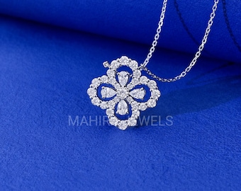 Lab Grown Diamond Pendant, Pear & Round Cut Lab Grown CVD Diamond Pendant, Pendant For Anniversary Gift, Bridal Pendant, Luxuries Pendant
