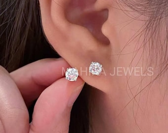 1 Carat IGI Certificate lab Grown diamonds Stud Earrings in Gold Single And Pair Stud Earrings For Women & Men, Gift for girl friend \ Wife