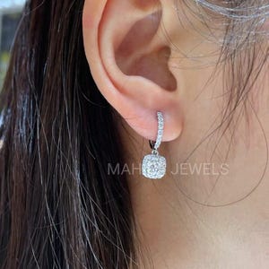 lab Diamanten und Moissanit Ohrstecker 925 Silber Gold Paar Ohrringe mit Schraubverschluss Ohrringe für Frauen & Männer Jahrestag, Geschenk für Frau