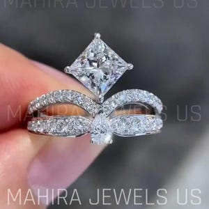 1 Carat Princess Cut Lab Grown Diamond Ring Engagement Ring Wedding Ring, Unique Ring, 14k Gold Ring For Women, Anniversary Gifts, gold ring