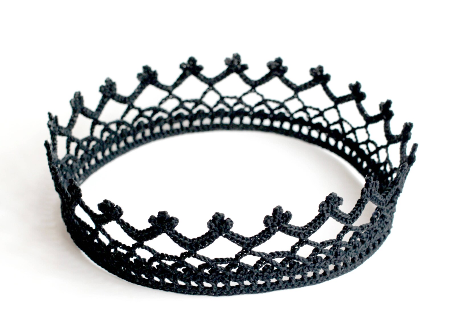 Black Crown Headband Gothic Tiara Dark Academia Cosplay Queen Etsy