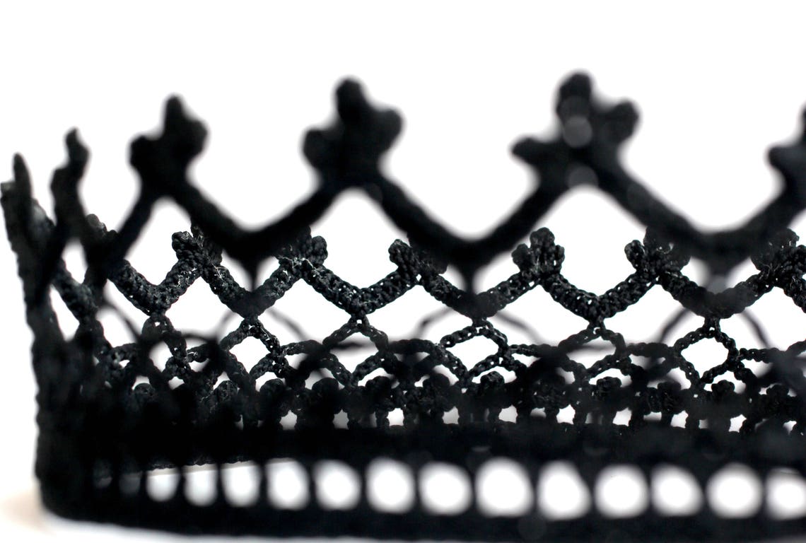 Black Crown Headband Gothic Tiara Dark Academia Cosplay Queen Etsy