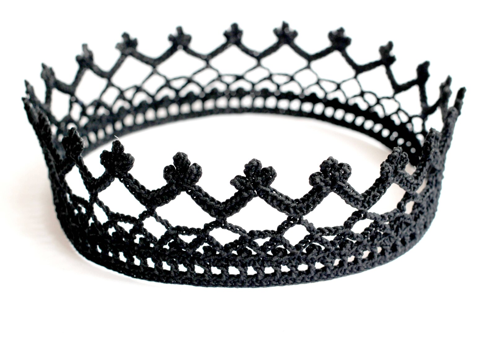 Black Crown Headband Gothic Tiara Dark Academia Cosplay Queen Etsy