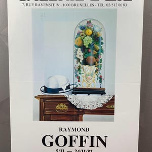 Manifesto della mostra vintage Raymond Goffin - Galerie L'Œil Bruxelles - 1982 - Manifesto artistico