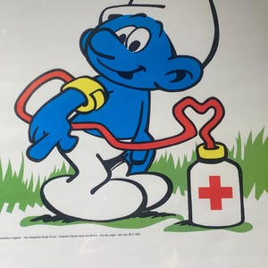 値下げ　スマーフ　スマーフェット　ビンテージ　アート　インテリア　アンティーク Smurfs poster - Etsy 日本