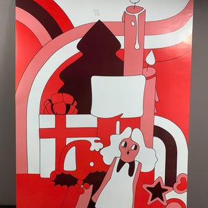 Póster vintage de Veritas, decoración navideña o de Sinterklaas, póster infantil retro original, diseño de los años 70, 44 x 62 cm